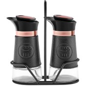 تصویر نمك و فلفل پاش (جا ادويه) چرم لاتين مشكي كاراجا 2983 