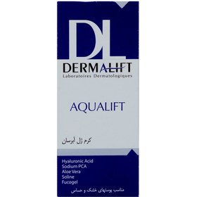 تصویر ژل کرم آبرسان پوست های خشک و حساس آکوالیفت درمالیفت حجم 50 میلی لیتر Dermalift Aqualift Dry and Sensitive Skin Hydrating Gel Cream 50ml