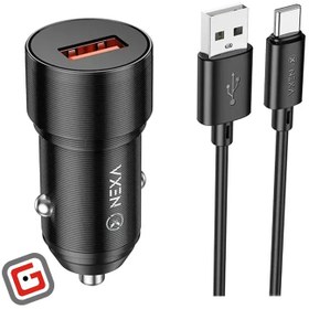 تصویر شارژر فندکی 18 وات نکسا مدل R18 همراه با کابل تایپ C Nexa R18 USB-C Car Charger with Type-C Cable