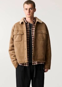 تصویر کت مردانه پول اند بیر اورجینال قهوه ای Pull & Bear 7710547 