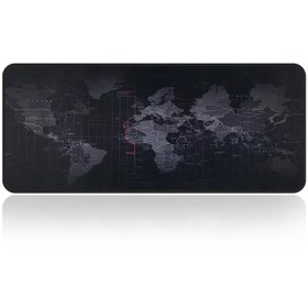 تصویر ماوس پد طرح نقشه Grey Globe 40*90 Grey Globe Gaming Mat