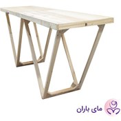 تصویر میز کار تاشو نصب کاغذ دیواری چوبی - مدل عرض 60 سانتی‌متر 