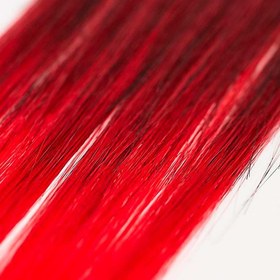 تصویر اکستنشن کلیپسی مو رنگ آمبره قرمز مشکی 