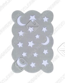 تصویر فرش کودک زرباف طرح ماه و ستاره Moon And Stars Baby Rug Zarbaf