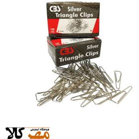 تصویر clips رنگ استيل 31 ميل cbs CBS Silver Paper Clips 31mm 100pcs