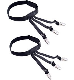 تصویر بند نگهدارنده پیراهن مردانه یک جفت مشکی برند generic 1 Pair Men's Shirt Holder Straps Black