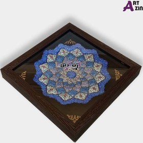 تصویر تابلو میناکاری اصفهان بشقاب مینا کاری ۲۵ سانتی - کد : ۱ - ۱۳۰۲ 