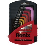 تصویر مجموعه 10 عددی آچار الن رونیکس مدل RH_2031 RONIX