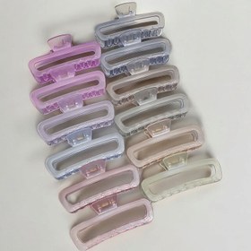 تصویر کلیپس مستطیل ۱۳ سانت یخی(۰۳۰۳۰۰۰۹) کلیپس کریستالی مستطیلی