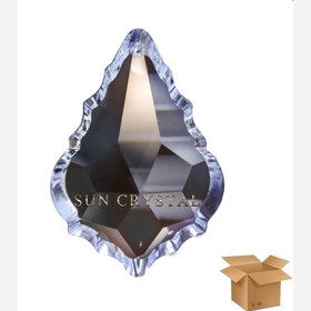 تصویر کریستال برگی رنگ سفید سایز بزرگ بسته 10 عددی 