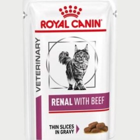 تصویر غذای پوچ گربه رنال با طعم بیف رویال کنین (Royal Canin Cat Renal with Beef Pouch) وزن ۸۵ گرم 