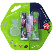 تصویر چسب دوقلو زیپر مدل C1 وزن ۸ گرم شفاف 