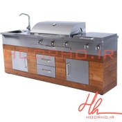 تصویر باربیکیو ۲۴۲ سانت کامل استیل ترموود عرض 60 آشپز خانه تهران CC 116 