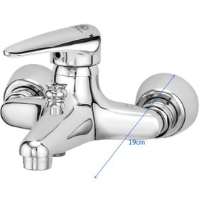 تصویر شیر حمام قهرمان مدل ایتالیایی کروم 