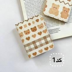 تصویر جاکارتی جیبی دخترانه و یونیسکس | چرم مصنوعی فانتزی | ۶ جای کارت | ابعاد ۱۰×۷ - کد1 