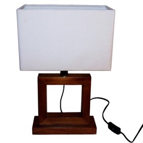 تصویر آباژور رومیزی چوبی مسینا N2 Table lamp N2