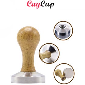 تصویر تمپر دسته چوبی سایز 53 میلیمتر Tamper with Wood Handle - 53 mm