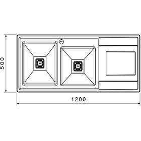 تصویر سینک توکار بیمکث مدل 741 Bimax BS741 Inset Sink