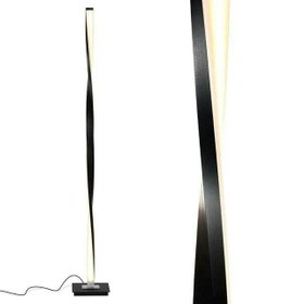 تصویر چراغ خواب آباژور مدرن کرنر لایت مدل مار پیچ هوشمند نور سه حالته ریموت دار کد508 برند Roar - مشکی 