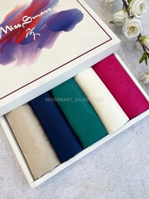 تصویر شال مجلسی ابریشم طرح برند - شیری طرح هرمس 