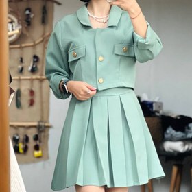 تصویر کت و دامن سبز 