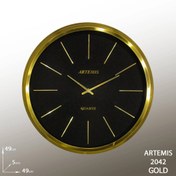 تصویر ساعت دیواری آرتمیس مدل 2042 نقره ای فلزی 