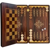 تصویر تخته نرد و شطرنج مسافرتی Chessboard backgammon