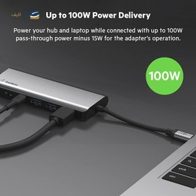 تصویر هاب USB-C بلکین 7 پورت مدل AVC009bt Belkin AVC009bt USB-C 7N1 Multi Dock Adapter