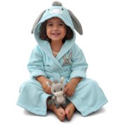 تصویر حوله تن پوش بچگانه عروسکی طرح horse آبی آسمانی 