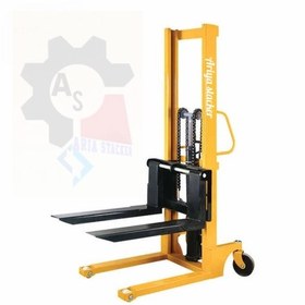 تصویر استاکر دستی ظرفیت ۳تن حداکثر ارتفاع ۱/۷۰ آریا استاکر ایران Hand stacker with a capacity of 3 tons and a maximum height of 1/70