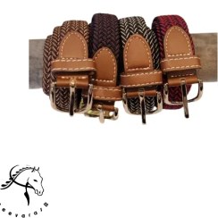 تصویر کمربند مردانه کنفی کشی بافت رنگ شتری آجری کد ۳۳۷ 