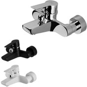 تصویر شیر حمام کی دبلیو سی مدل ریتا رنگ مشکی و کروم 