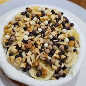 تصویر کیک تولد خونگی با تم ماهی و آکواریوم پسرونه بوزن 1700فیلینگ گردو موز کرم شکلات و کریپسی 