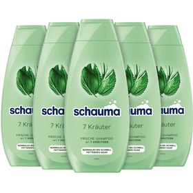 تصویر شامپو هفت گیاه شاوما مناسب موهای نرمال تا چرب حجم 400 میل SCHWARZKOPF SCHAUMA 7 KRAUTER SHAMPOO