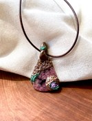 تصویر گردنبند سنگ رودونیت 