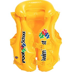 تصویر جلیقه شنا بادی اینتکس طرح اعداد مدل Pool School Deluxe Swim Vest 