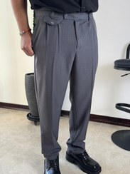 تصویر شلوار ورزشی مردانه کرم و مشکی کمر ایتالیایی 