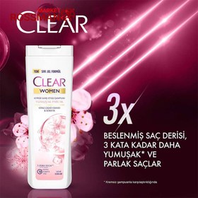 تصویر شامپو کلییر زنانه نرم کننده و ضدشوره حجم 350 میلی لیتر Clear women's softening and anti-dandruff shampoo 350ml