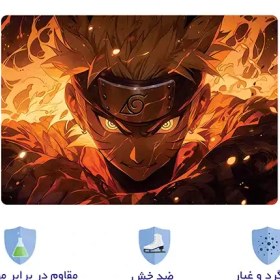 تصویر اسکین لپ تاپ طرح naruto کد 06 به همراه استیکر کیبورد 