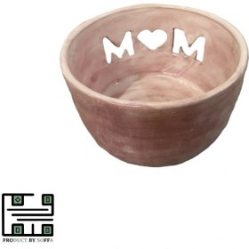 تصویر جا کاموایی سرامیکی مام | yarn bowl holder mom 