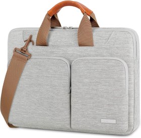 تصویر Lacdo 360? Protective Laptop Shoulder Bag Sleeve Case for 16 inch New MacBook Pro M3 Pro/Max M2 M1 Pro/Max A2991 A2780 A2485 A2141 2023-2019 15 inch Microsoft Surface Laptop 5/4/3/2/1 Computer Gray - ارسال 15 الی 20 روز کاری 