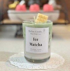 تصویر شمع لیوانی آیس ماچا شمع آیس ماچا لته