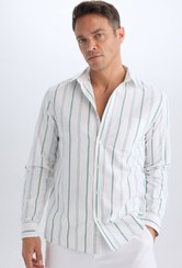 تصویر پیراهن مردانه سبز دفکتو 