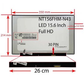 تصویر ال ای دی لپ تاپ 15.6 BOE نازک مات 30 پین FHD-IPS 