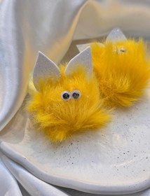 تصویر کش پشمالو ۲ تایی - سبز 