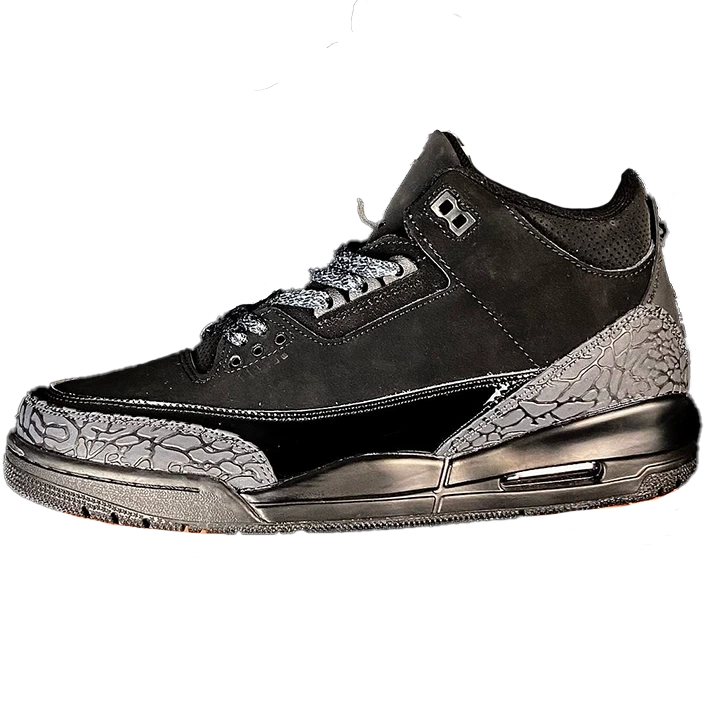 خرید و قیمت کتونی نایک ایرجردن 3 تمام مشکی Nike Air Jordan 3 Retro Black Cat  | ترب