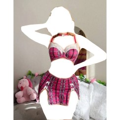 تصویر کاستوم دانش‌آموزی – فانتزی فنردار و دامن کوتاه 