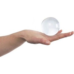 تصویر گوی کریستال ( شیشه ای ) 120 میل پایه چوبی 