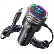 تصویر اف ام پلیر و شارژر فندکی 60 وات دو پورت جویروم JOYROOM Car Wireless FM Transmitter JR-CCB02 