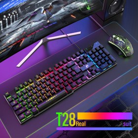 تصویر ست گیمینگ رایکو مدل RGB-T28 